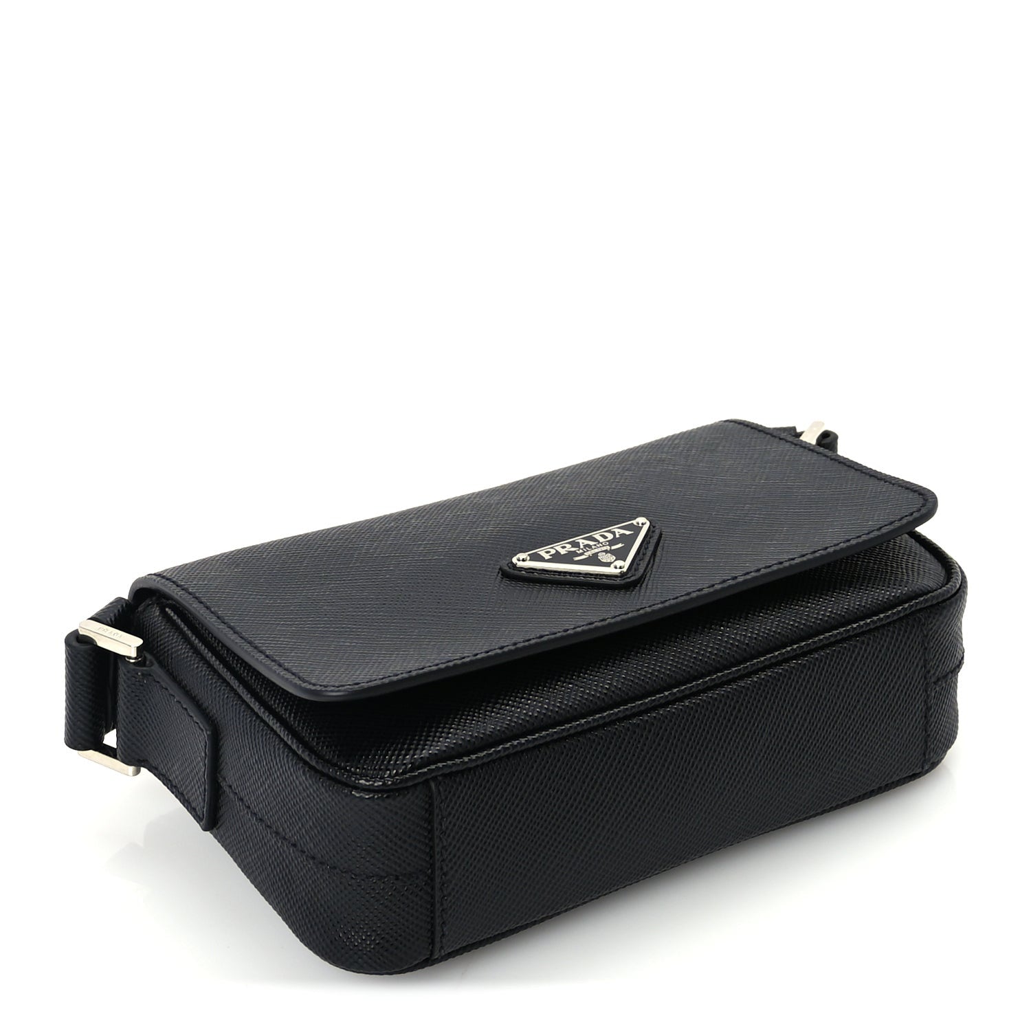 Prada Saffiano Shoulder Bag Black 3 of 8