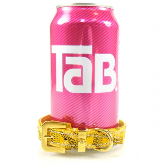 Goyardine Dog Collar Small Bracelet Yellow