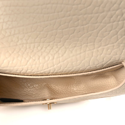 Burberry Grain Calfskin Chess Satchel Bag Beige 4 of 8