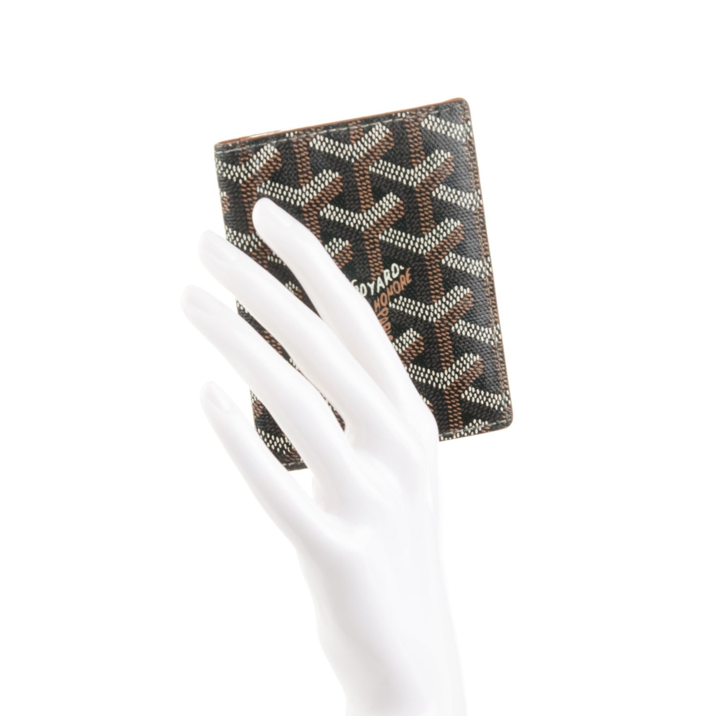 Goyardine Saint Marc Folding Card Case Black