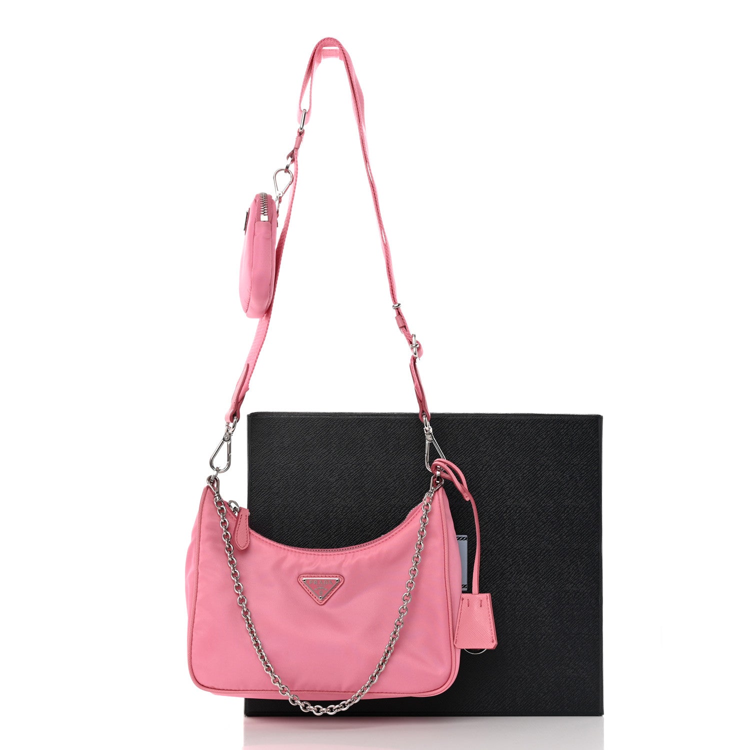 Prada Nylon Re-Edition 2005 Shoulder Bag Begonia 16 of 16