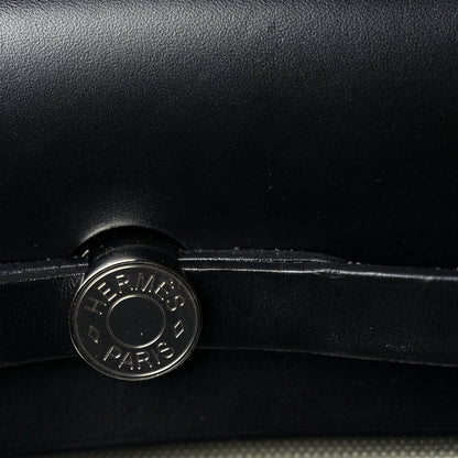 Hermes Military Toile Vache Hunter Herbag a Dos Zip Retourne Backpack Vert De Gris Black 6 of 8
