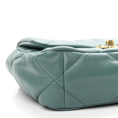 Chanel Lambskin Quilted Medium Chanel 19 Flap Green 9 of 11