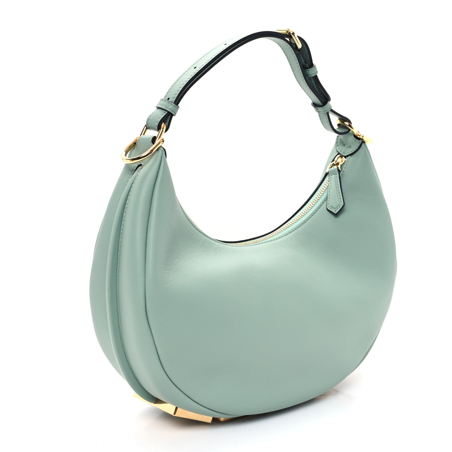 Fendi Vitello Grace Matte Small Fendigraphy Hobo Bag Menta 3 of 10
