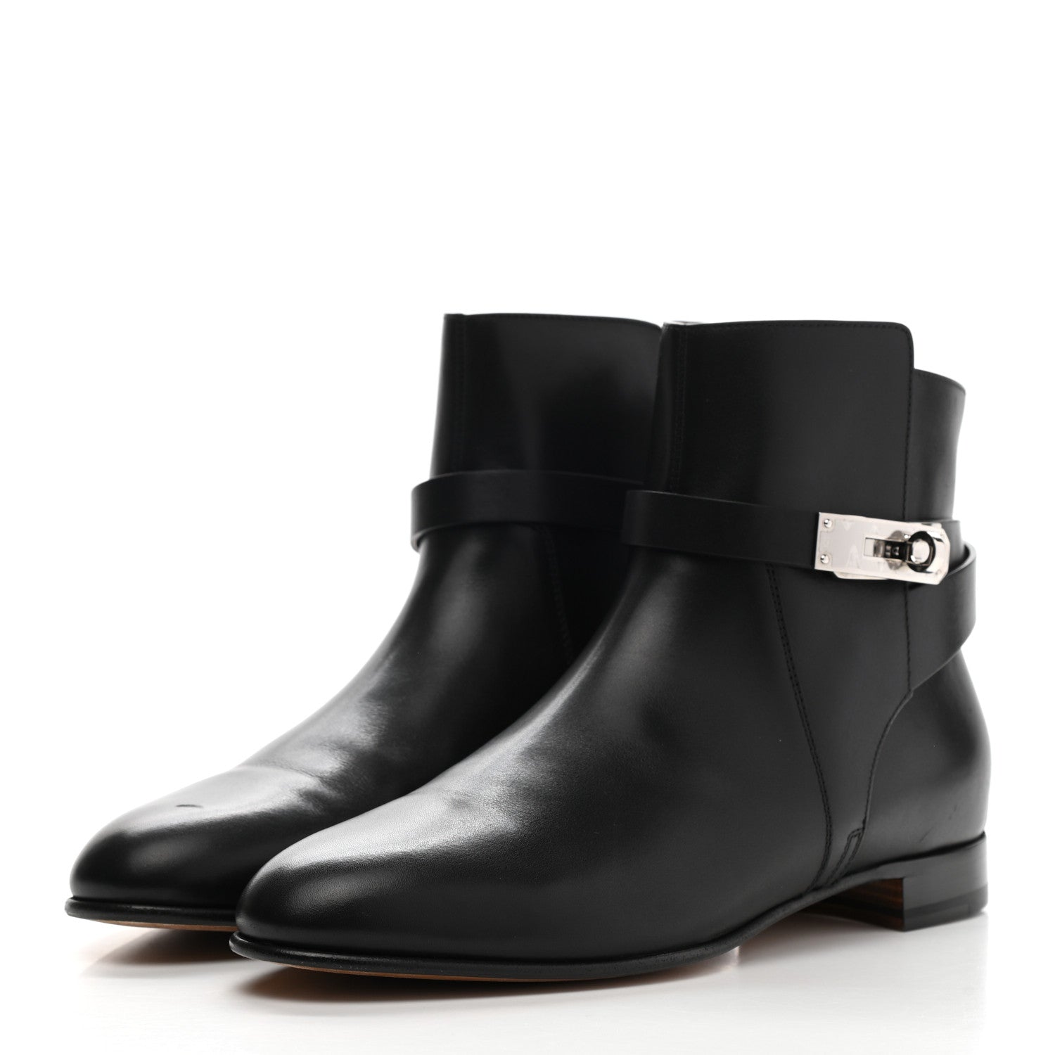 Hermes Calfskin Neo Low Boots 39 Black 3 of 10