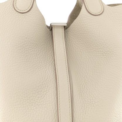 Hermes Taurillon Clemence Picotin Lock 18 PM Beton 8 of 12