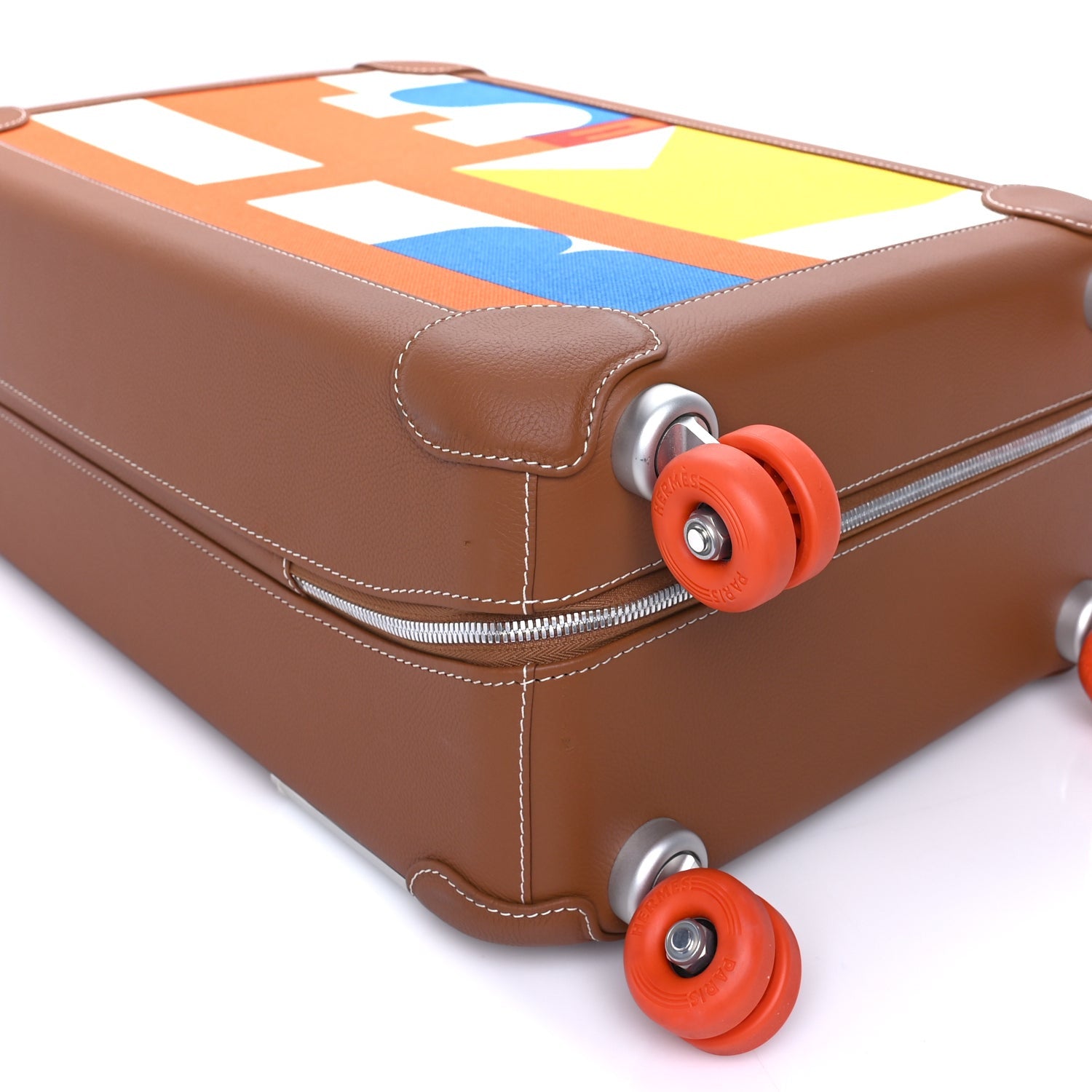 Hermes Canvas Taurillon Regate RMS Rolling Trolley Luggage  Multicolor 7 of 7