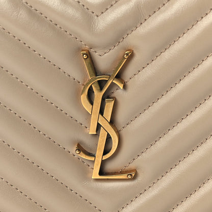Saint Laurent Calfskin Matelasse Monogram Lou Camera Bag Dark Beige 6 of 8