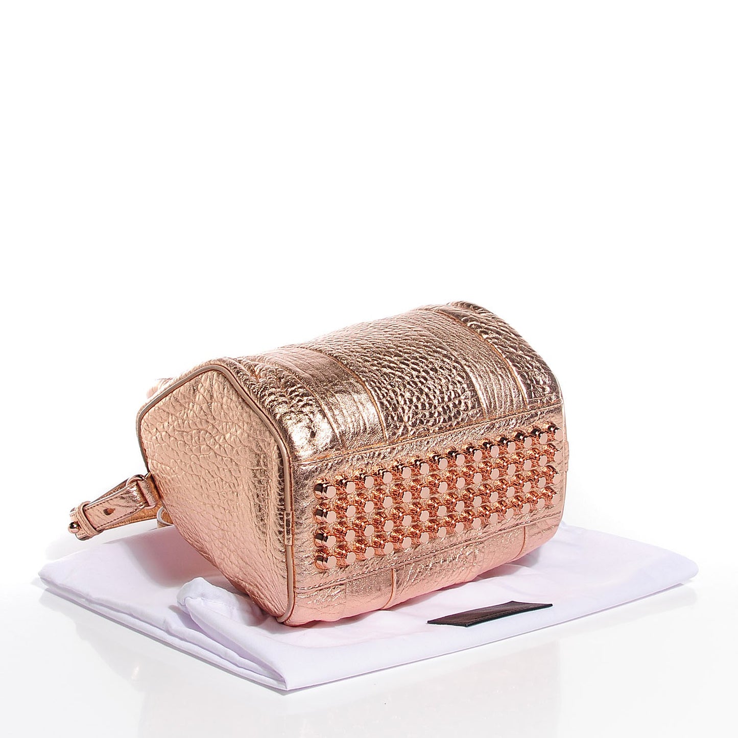 Pebbled Lambskin Rockie Metallic Rose Gold