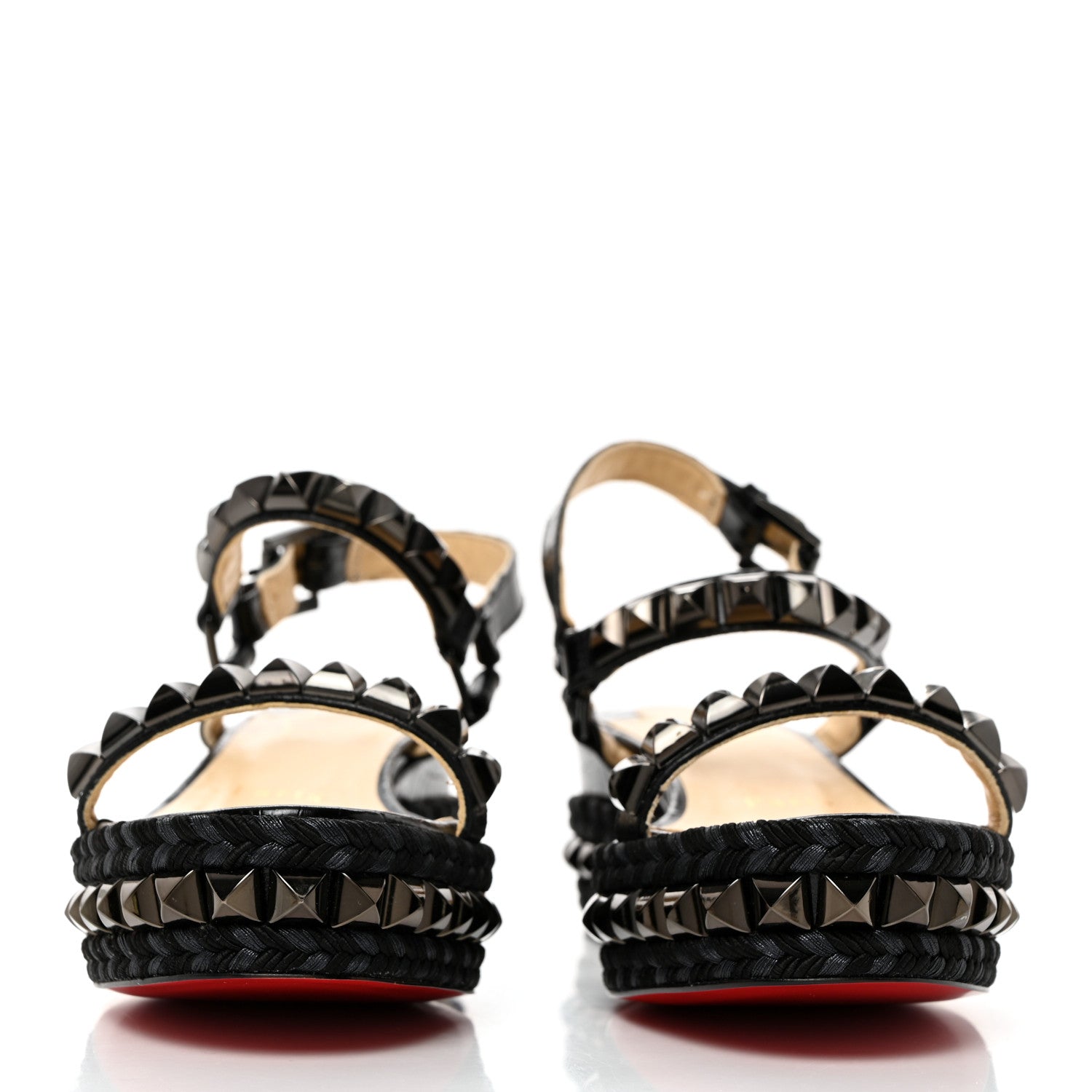 Christian Louboutin Alligator Rope Cataclou 60 Platform Sandals 35 Black 2 of 7