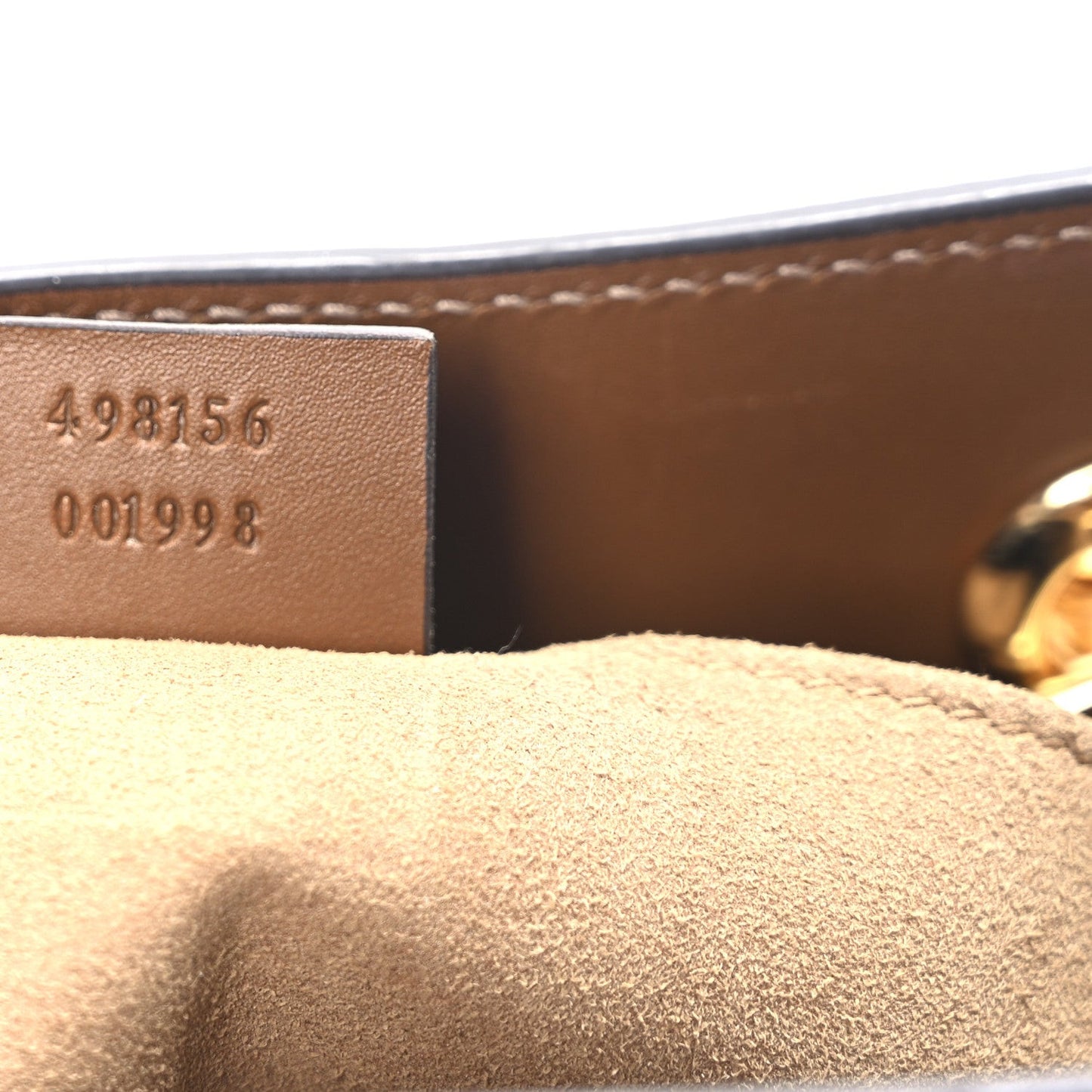 GG Supreme Monogram Calfskin Small Padlock Tote Beige Ebony Tuscany