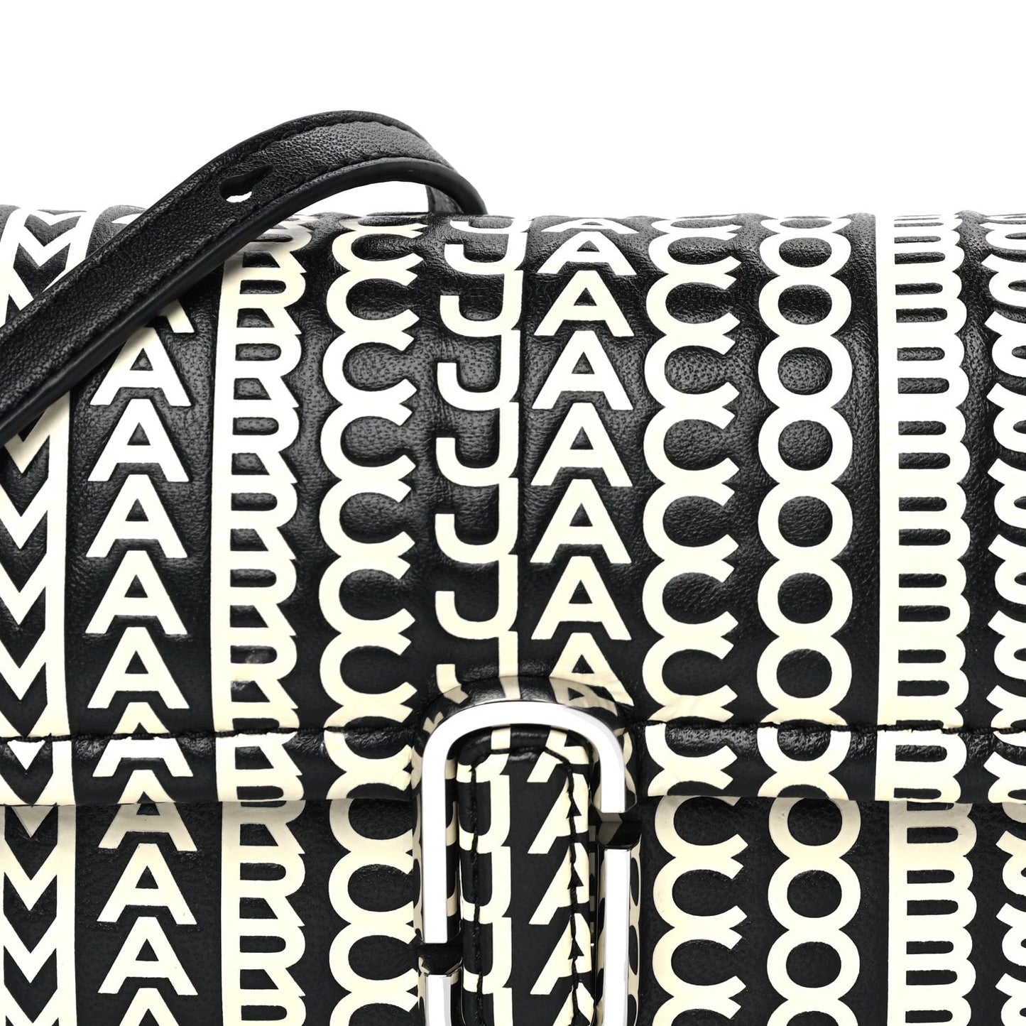 Calfskin The Monogram J Marc Shoulder Bag Black White
