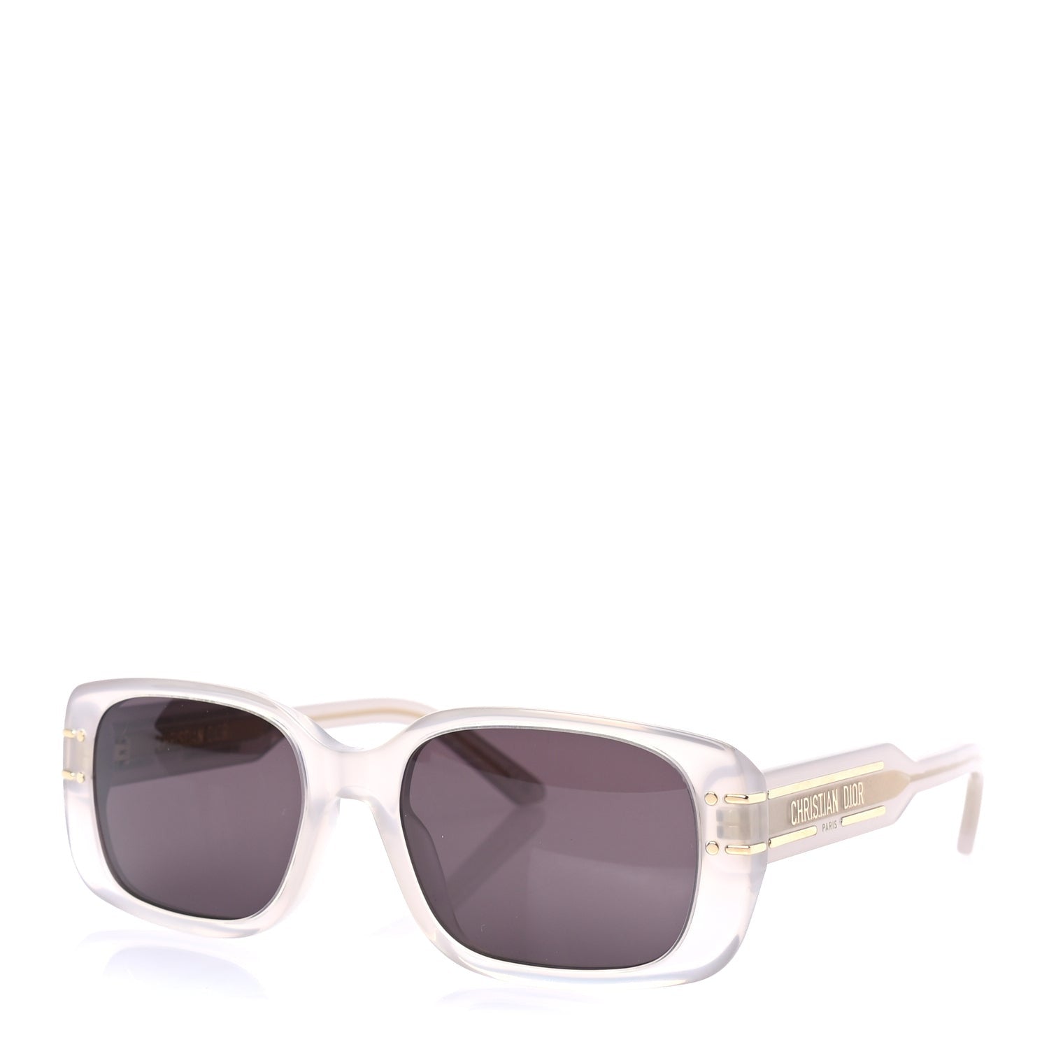 Christian Dior Diorsignature Rectangular Sunglasses Beige Smoke 1 of 7