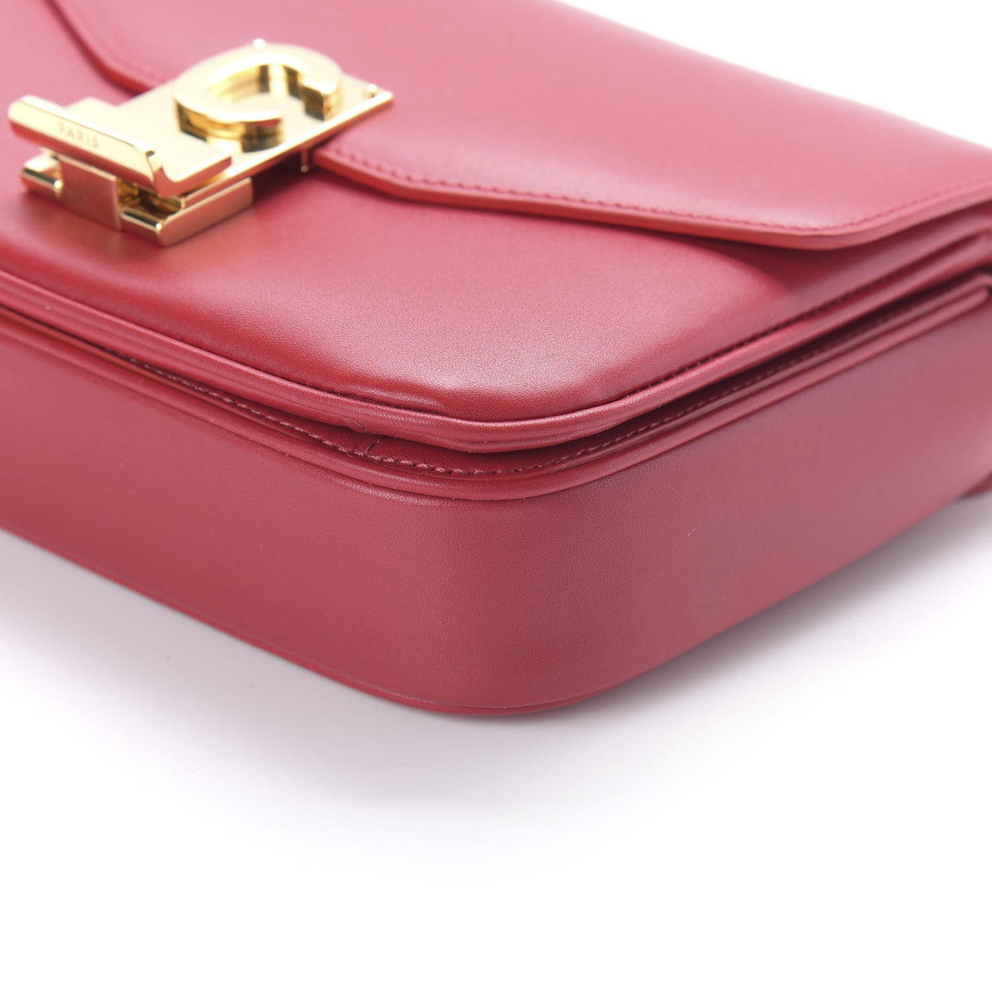 Shiny Calfskin Small C Bag Red