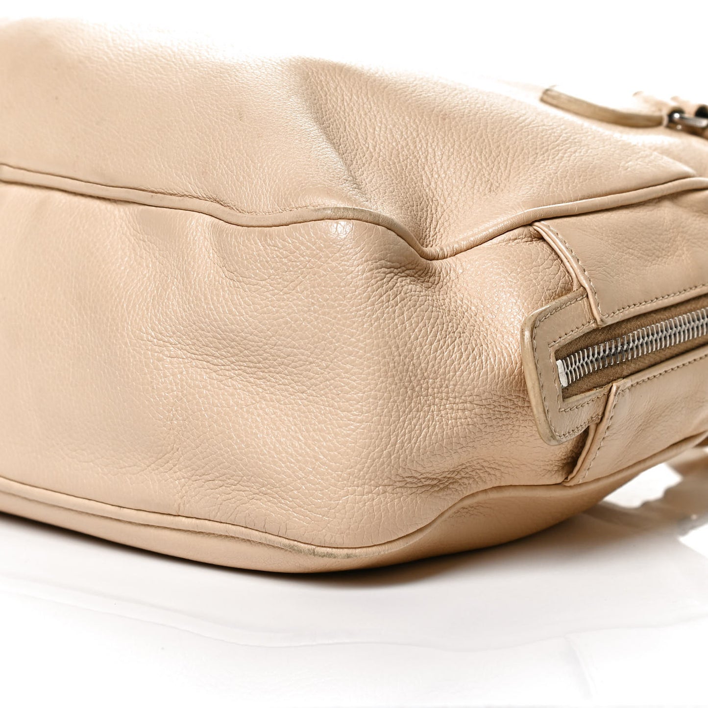 Vitello Daino Bowler Bag Quarzo