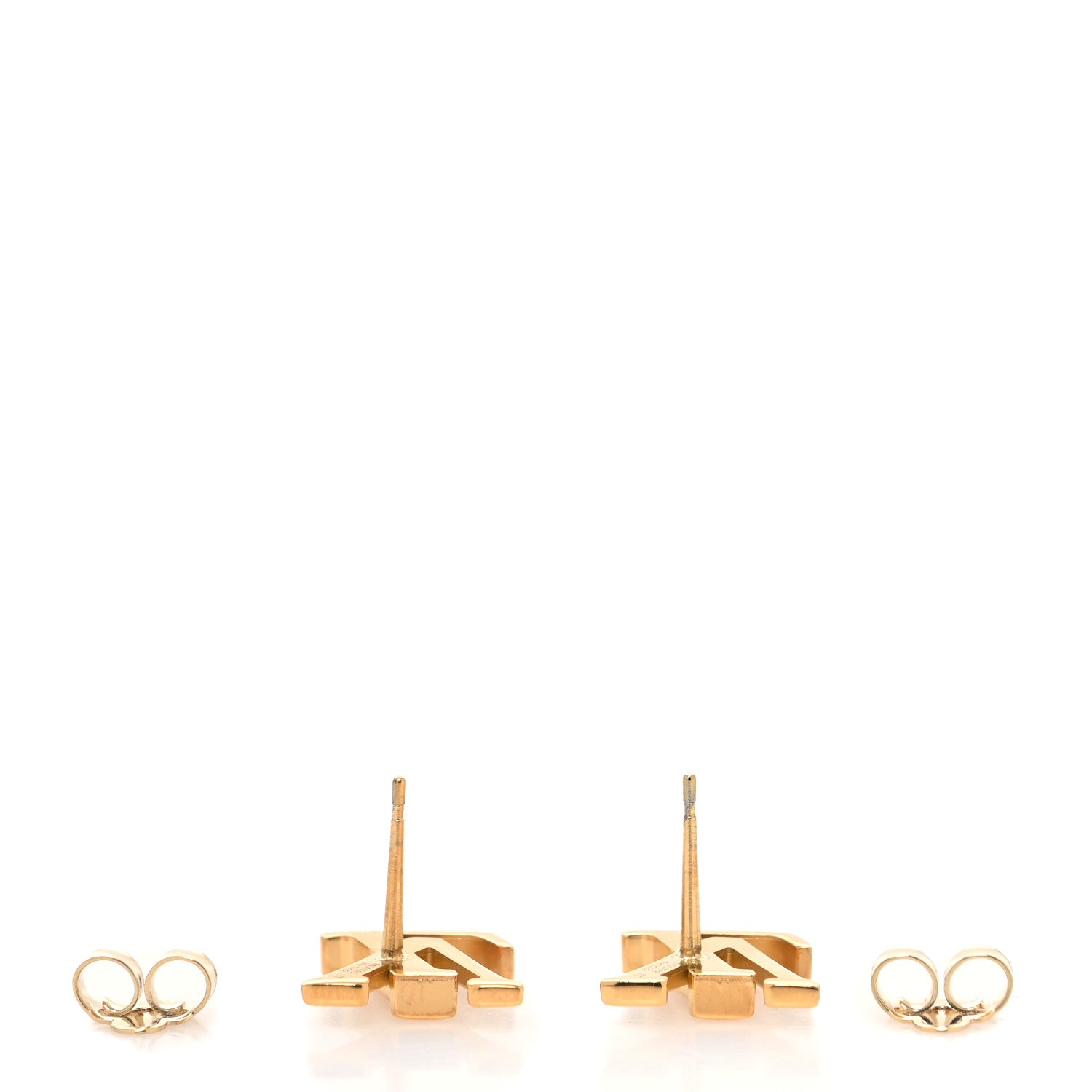 Louis Vuitton Metal LV Iconic Earrings Gold 3 of 5