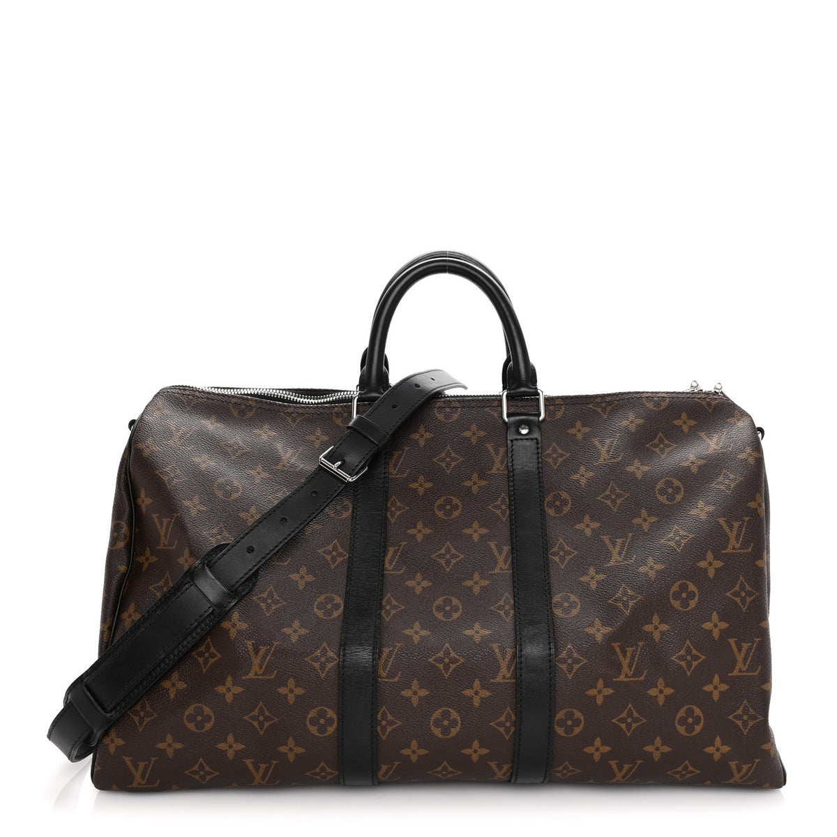 Louis Vuitton Monogram Macassar Keepall Bandouliere 45 Black 1 of 8