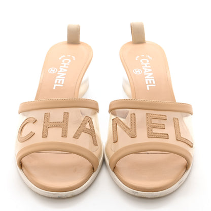 Chanel Lambskin PVC Mule 38.5 Transparent Beige 5 of 13