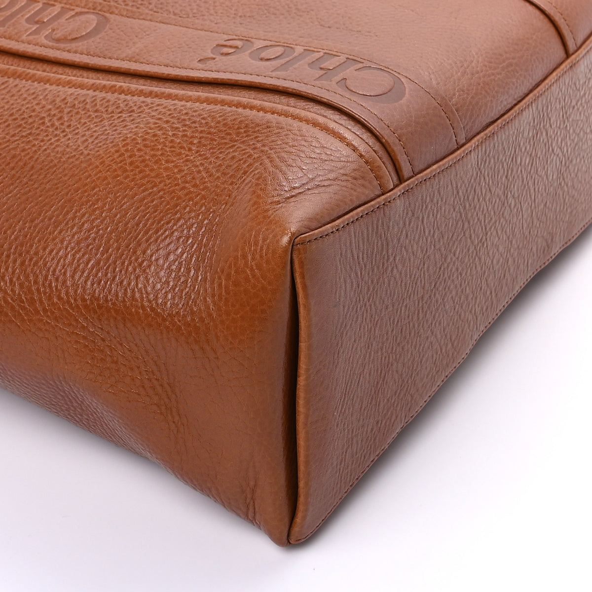 Calfskin Medium Woody Tote Clay Brown
