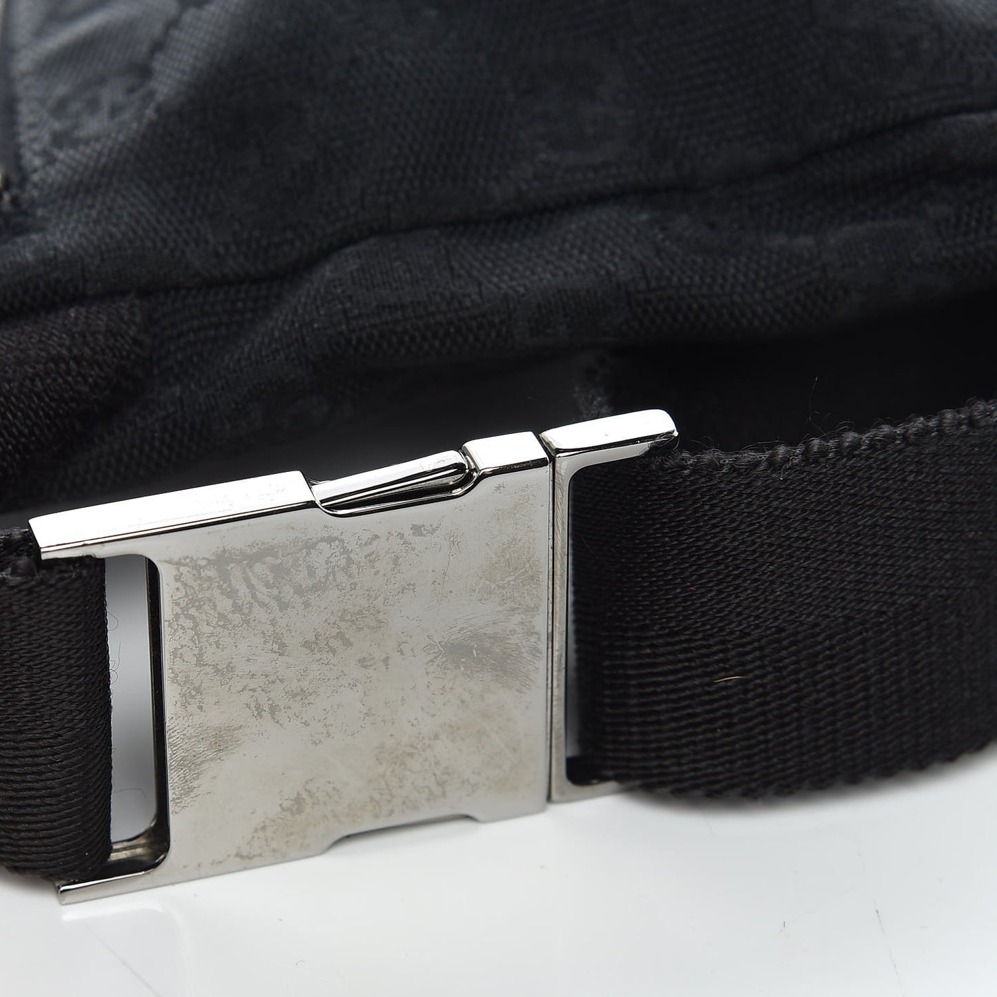 GG Monogram Double Pocket Belt Bag Black