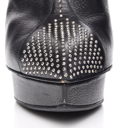 Saint Laurent Calfskin Studded Janis 105 Boots 36 Black 12 of 15