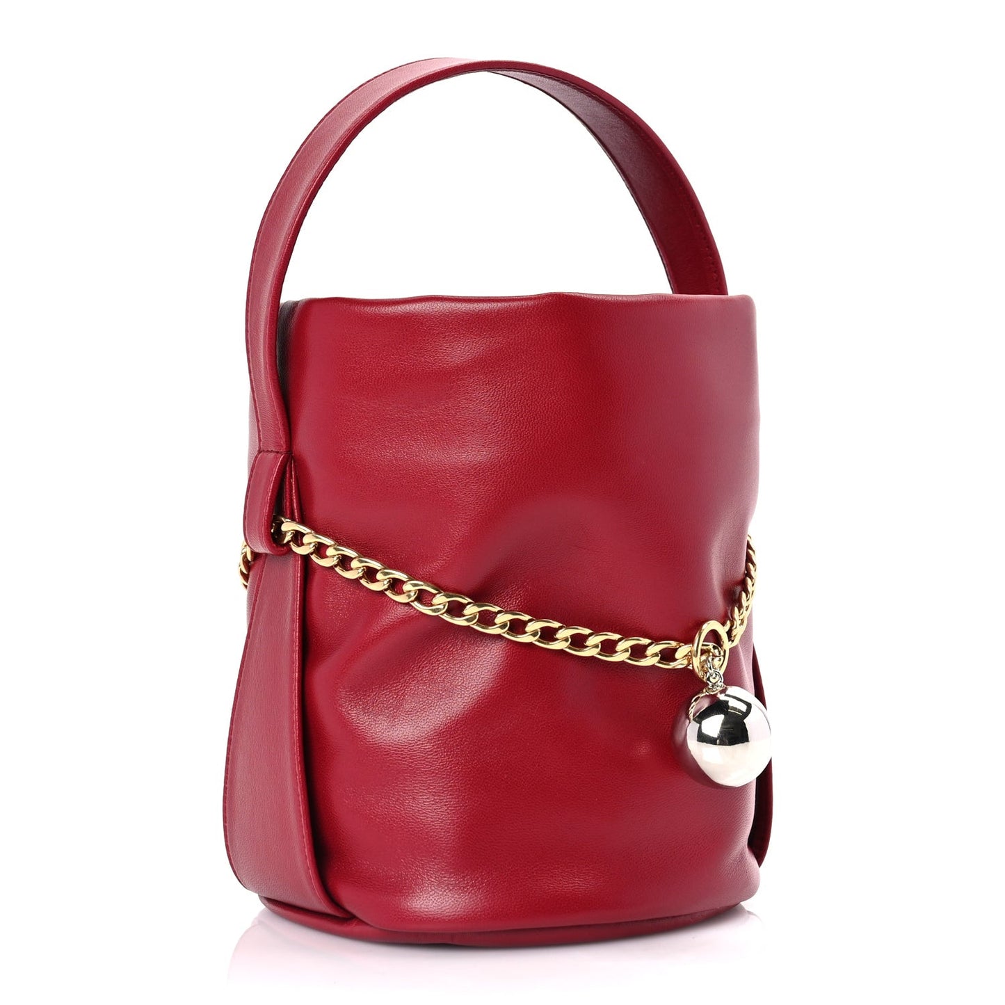 Nappa Mini Petit Sac Noir Bucket Bag Ciliegia