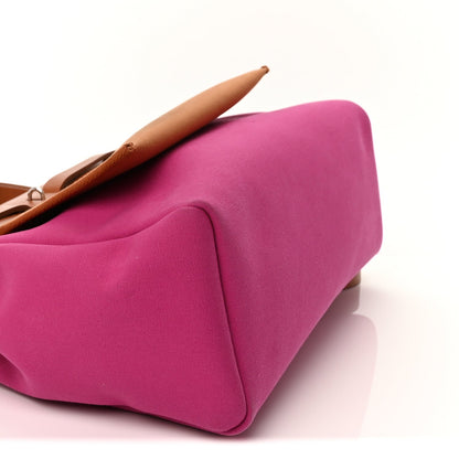 Hermes Toile Militaire Vache Hunter Herbag Zip Retourne 31 PM Rose Pourpre Fauve 8 of 9