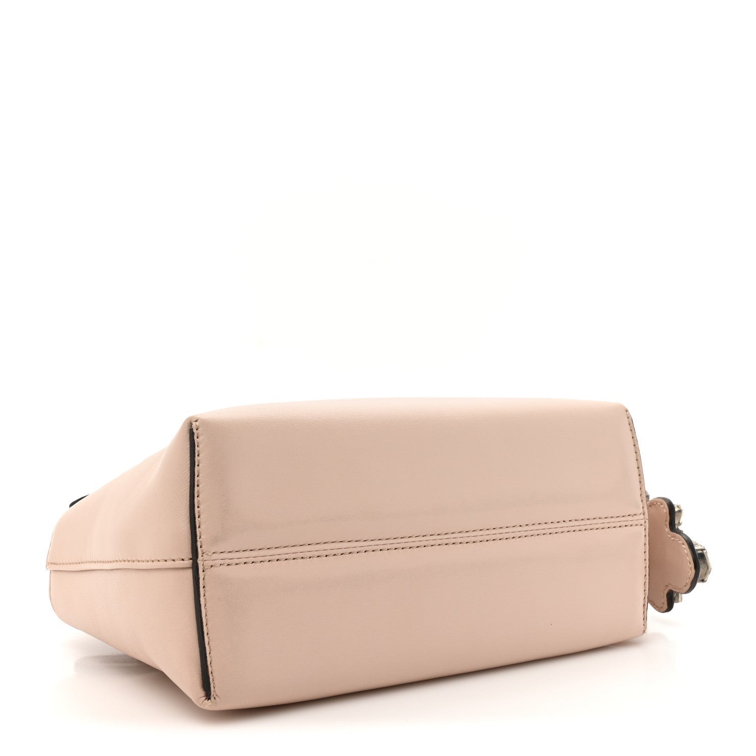 Fendi Shiny Nappa Crystal Croc Tail Mini By The Way Boston Bag Soap Smoky Quartz 4 of 7