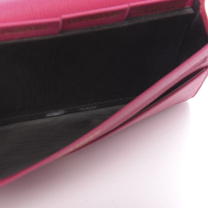 Saint Laurent Textured Calfskin Classic Y Document Case Clutch Fuchsia 9 of 10