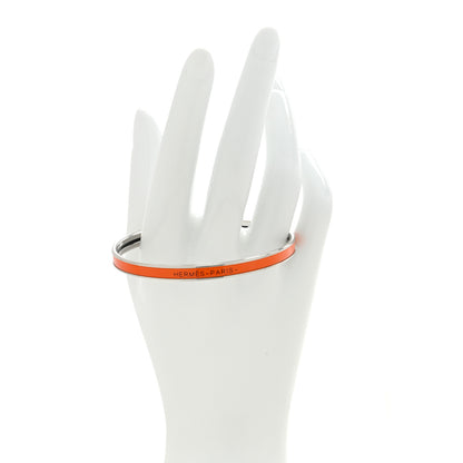 Hermes Enamel Extra Narrow Uni Bracelet 70 Orange Fruits 2 of 5