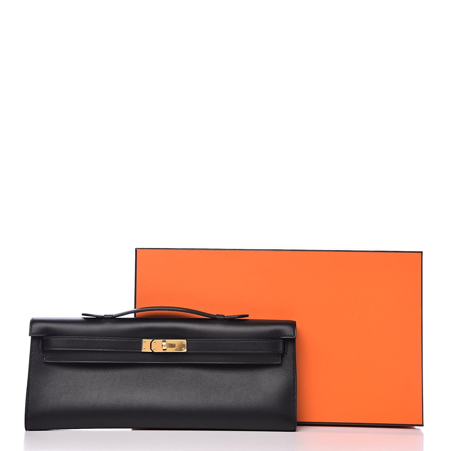 Hermes Swift Kelly Cut Clutch Pochette Black 24 of 24