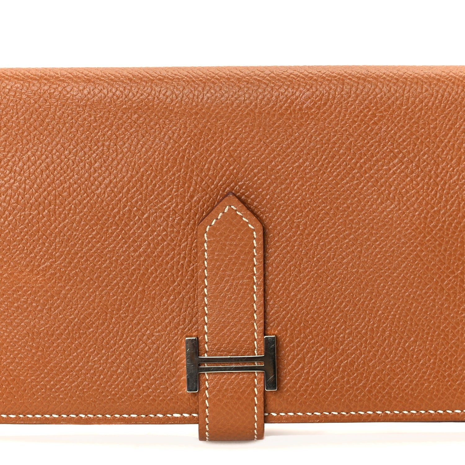 Hermes Epsom Bearn Gusset Wallet  Gold 5 of 8
