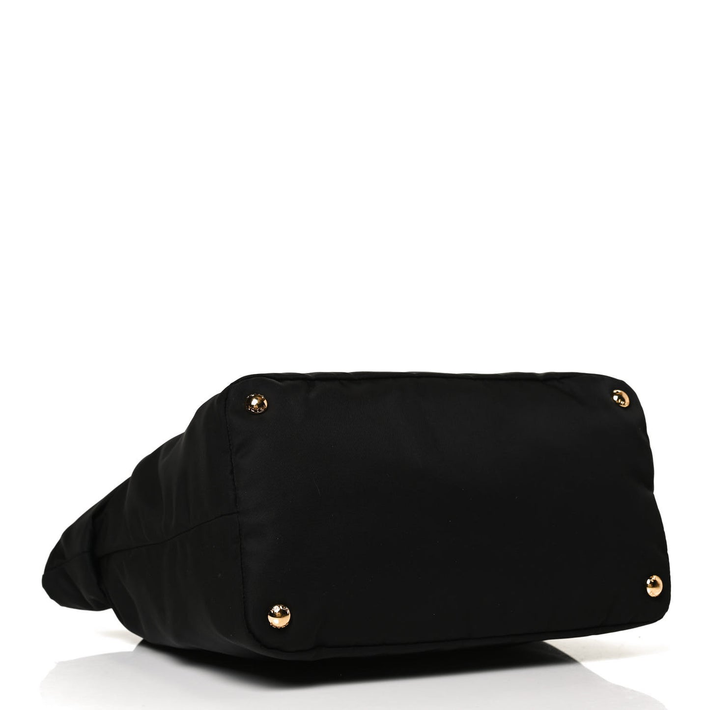 Tessuto Nylon Calfskin Tote Black