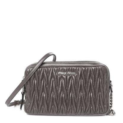 Miu Miu Matelasse Lux Camera Bag Fumo 1 of 14