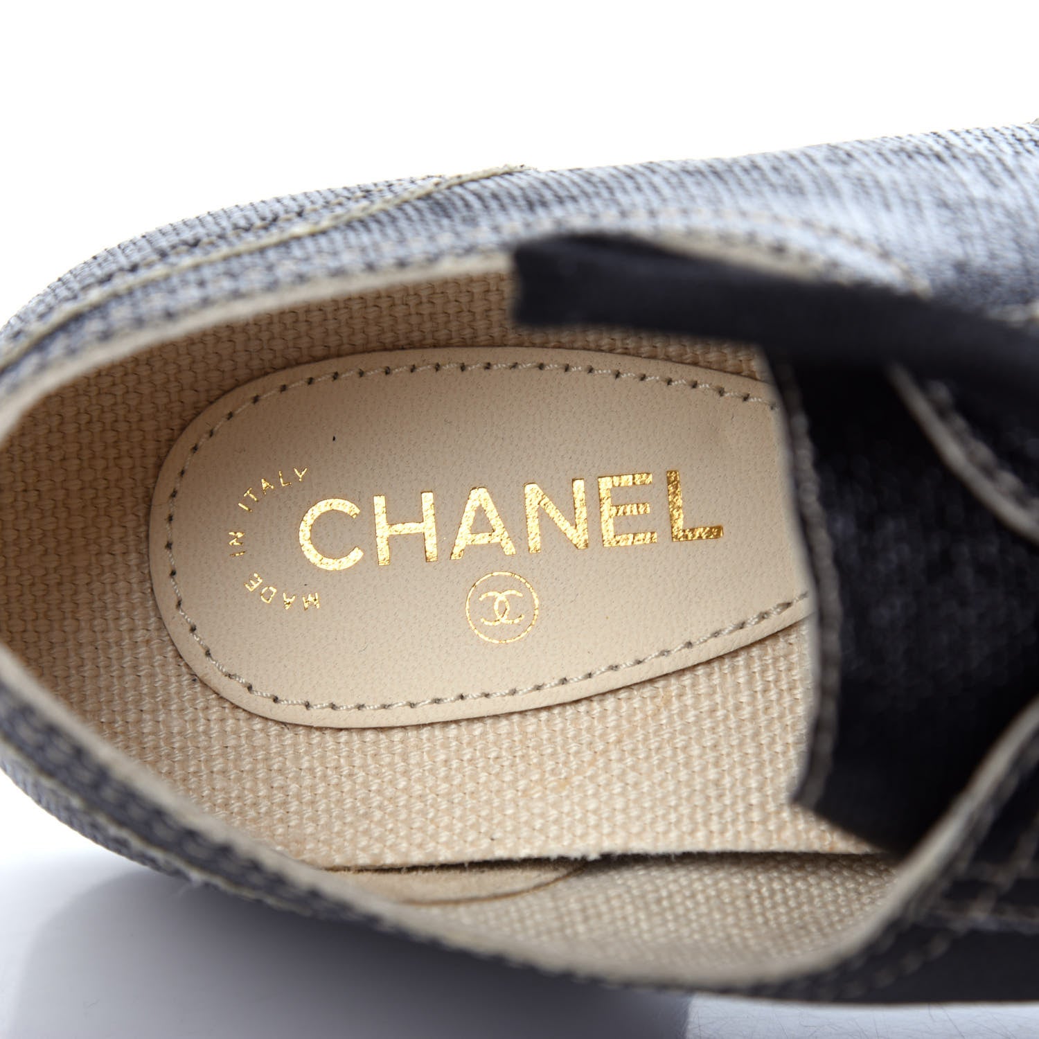 Chanel Coated Canvas Lace Up Cap Toe Sneakers 36 Black 8 of 10