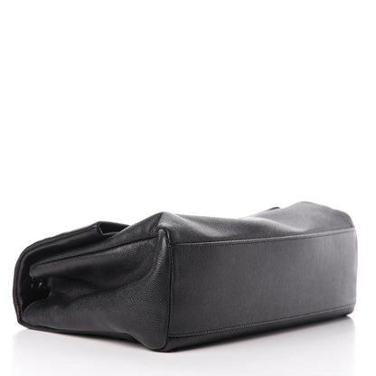 Saint Laurent Grain De Poudre Medium West Hollywood Monogram Fold-Over Black 4 of 19