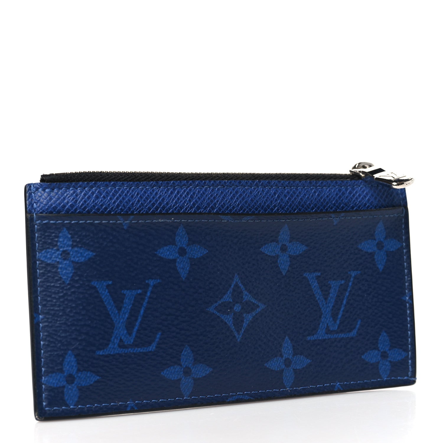 Louis Vuitton Monogram Taiga Coin Card Holder Cobalt 3 of 6