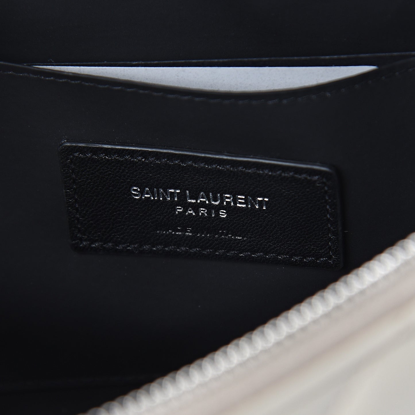 Lambskin Y Quilted Monogram Loulou Cosmetic Case Ivory