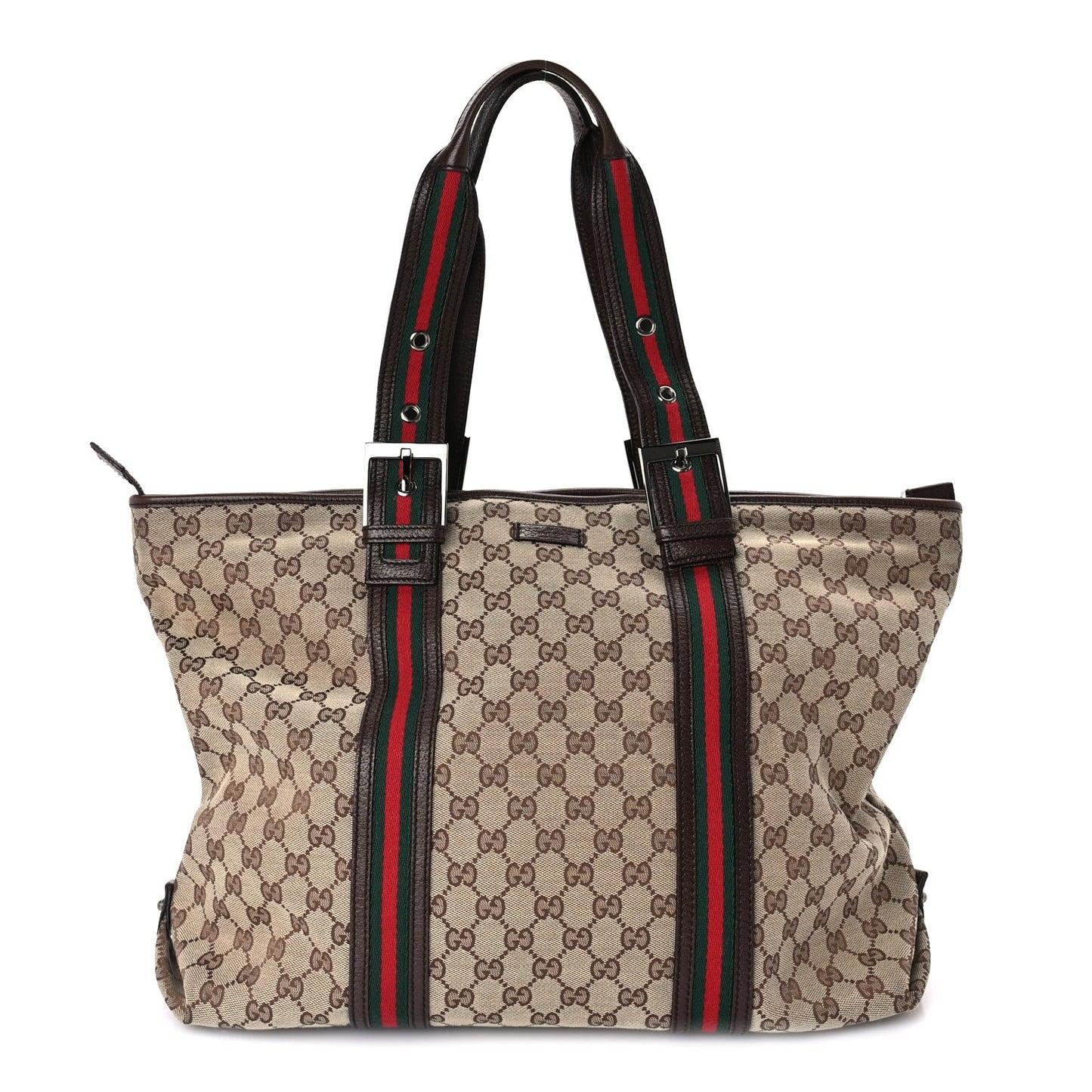 Monogram Large Web Joy Tote Brown