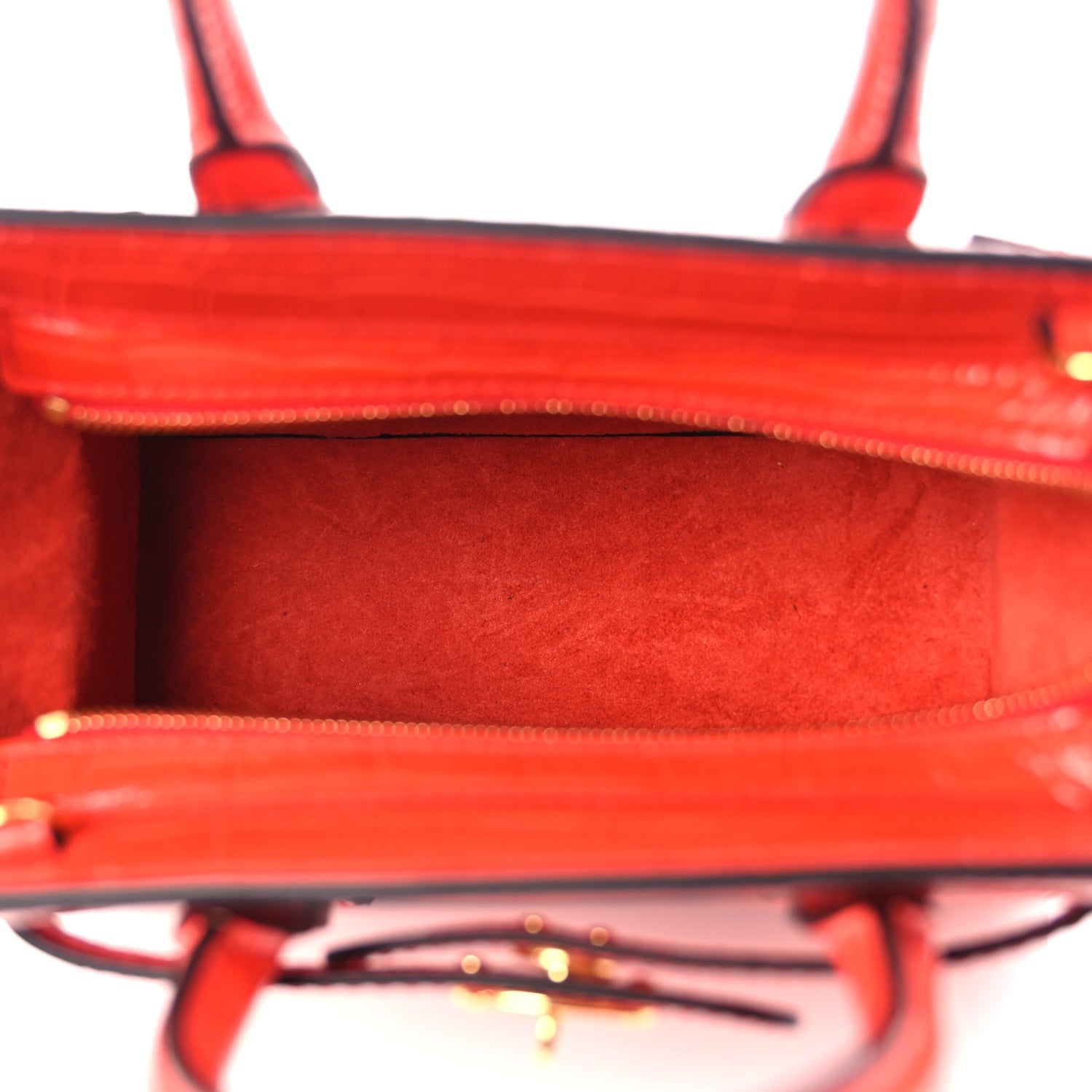 Mulberry Crocodile Embossed Micro Zipped Bayswater Hibiscus Red 4 of 8