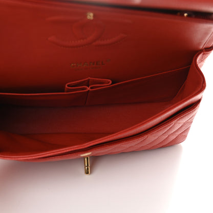 Chanel Caviar Quilted Medium Double Flap Orange 5 of 11