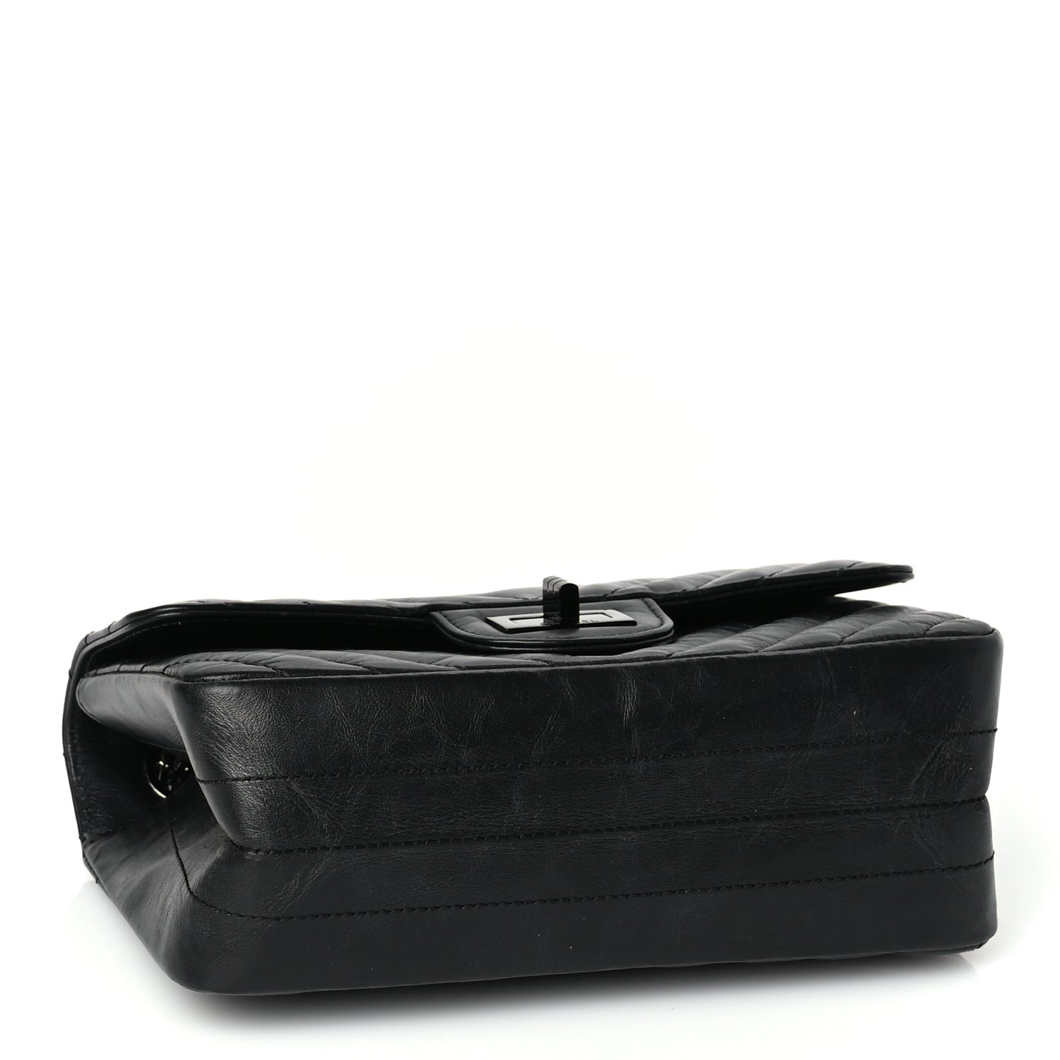 Chanel Aged Calfskin Quilted 2.55 Reissue Mini Flap So Black 3 of 9