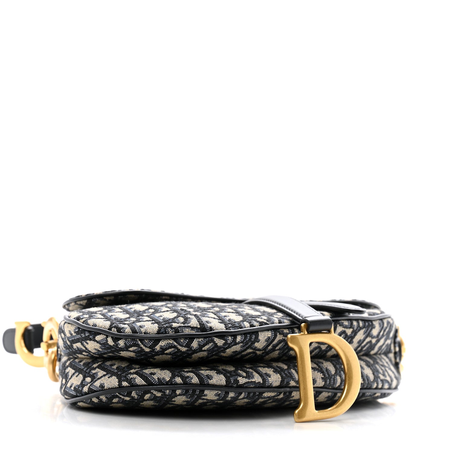 Christian Dior Oblique Saddle Bag With Strap Blue 4 of 11