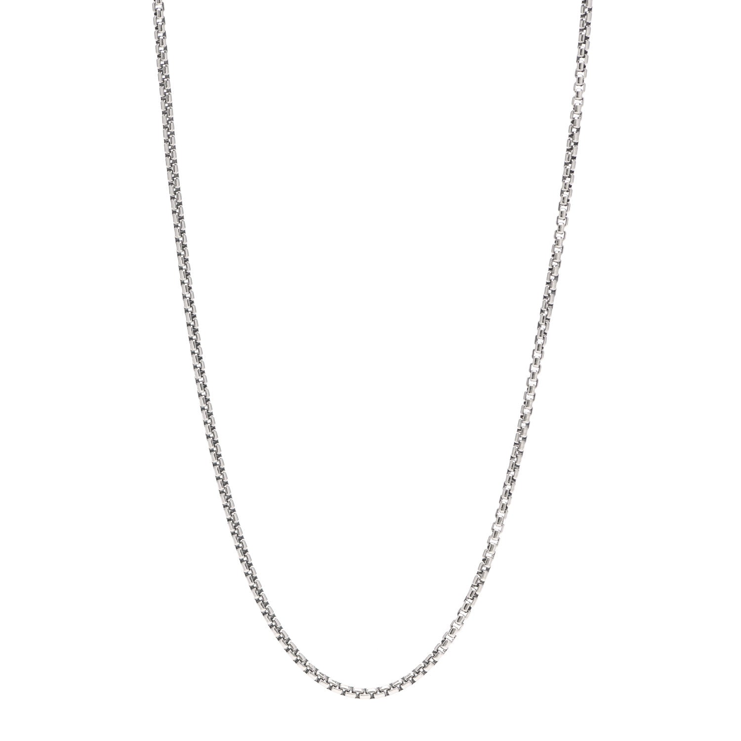 David Yurman Sterling Silver 2.7mm Small Box Chain Necklace 22" 1 of 5