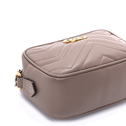 Gucci Calfskin Matelasse Mini GG Marmont Chain Shoulder Bag  Porcelain Rose 7 of 8