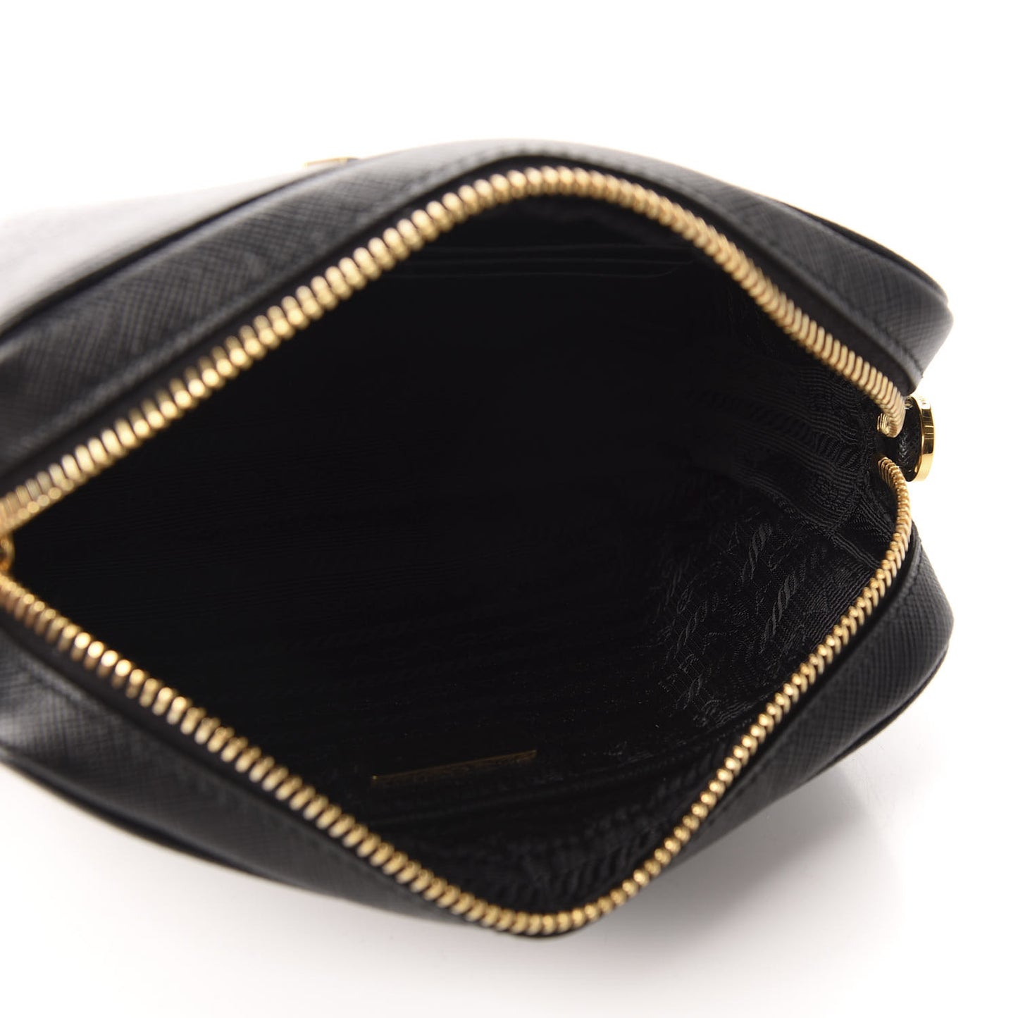Saffiano Lux Small Camera Crossbody Bag Black