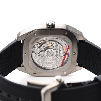 Hermes Titanium Rubber 39mm H08 Automatic Watch Noir 4 of 6