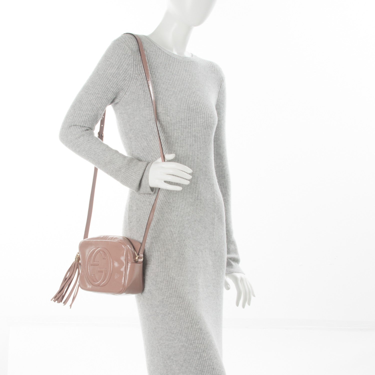 Gucci Vernice Naplack Small Soho Disco Bag Dark Cipria 2 of 7
