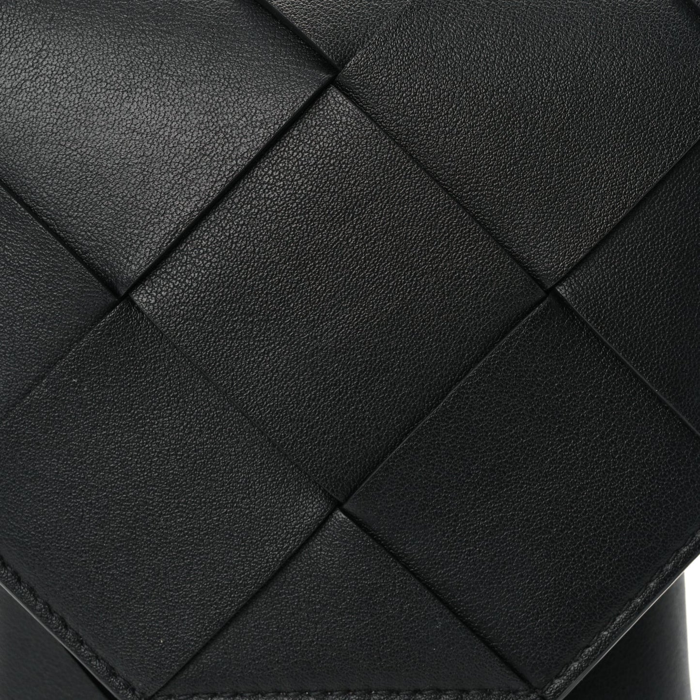 Calfskin Intreccio Diago Phone Pouch Black Pinecone Black Pinecone