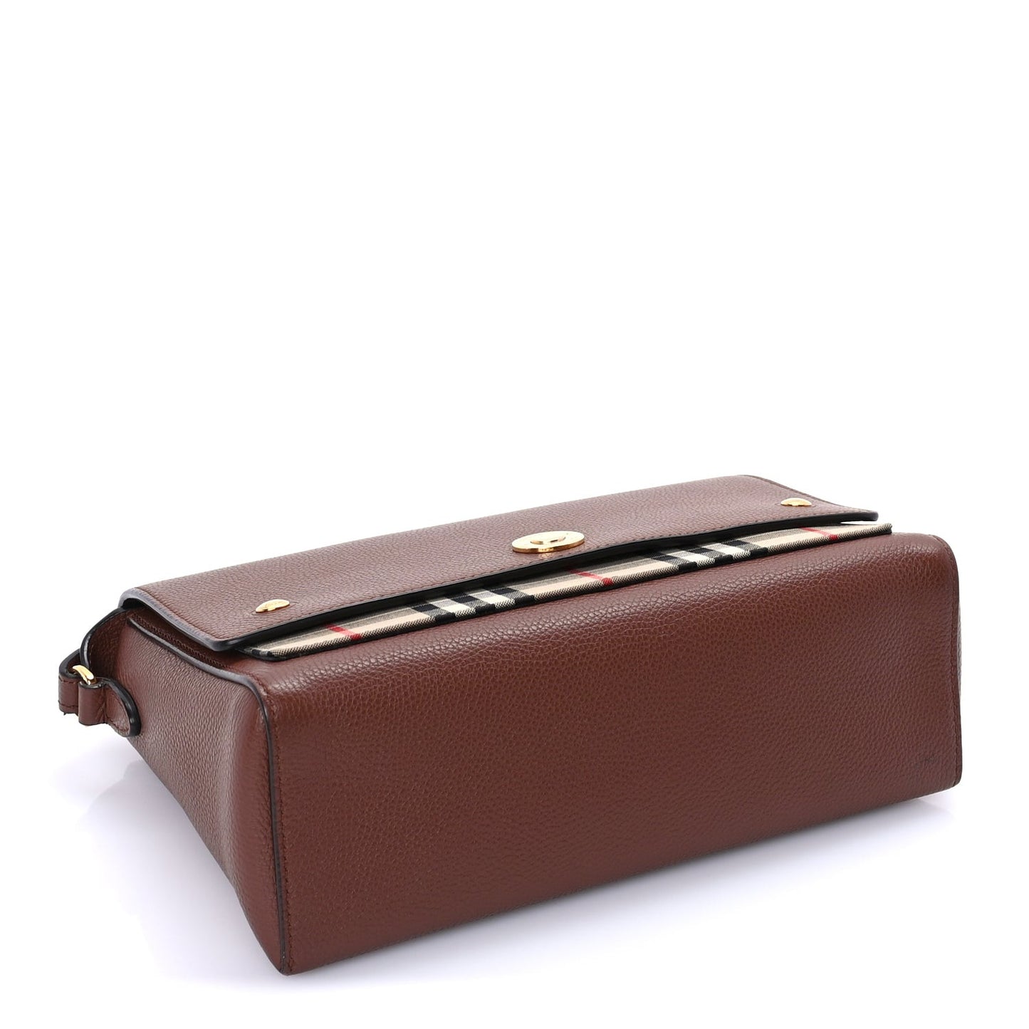 Calfskin Vintage Check Note Crossbody Bag Tan